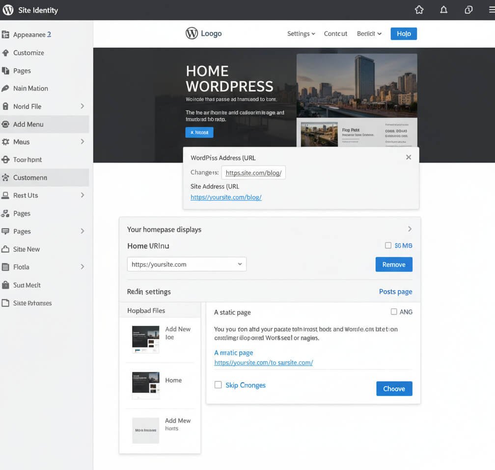 Home wordpress theme home page