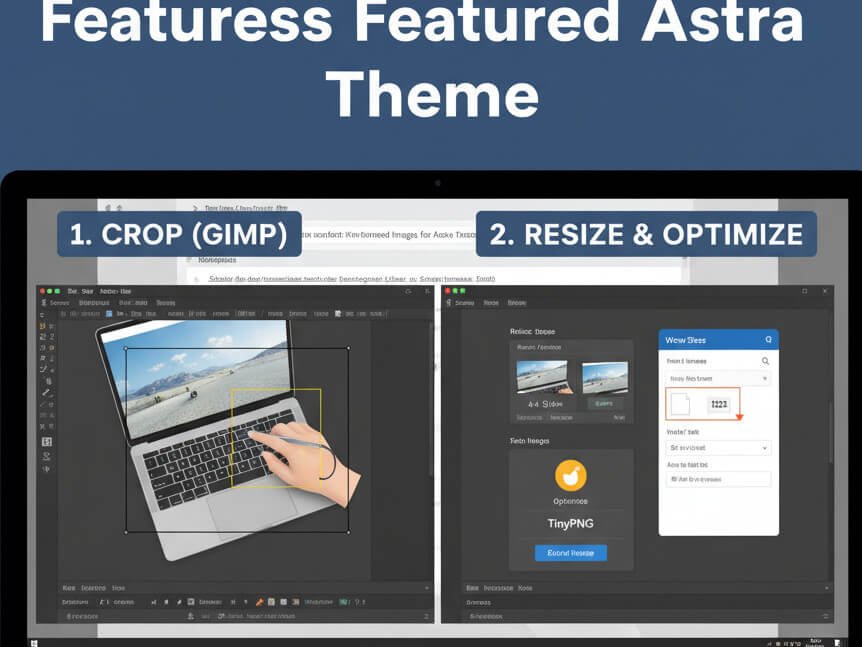 optimaze, crop and resize images on Gimp for your blog
